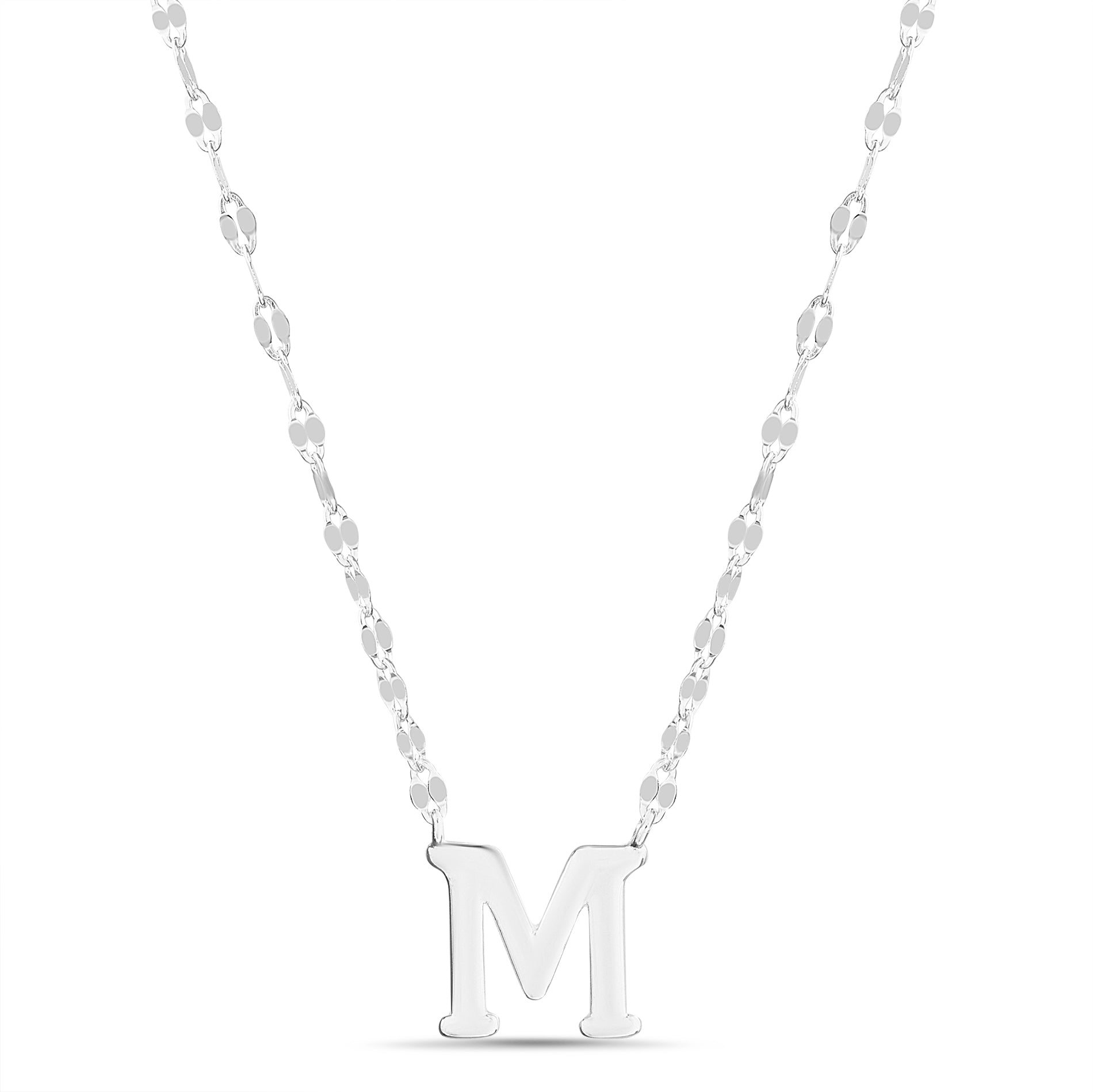 Dainty Silver Initial Necklace